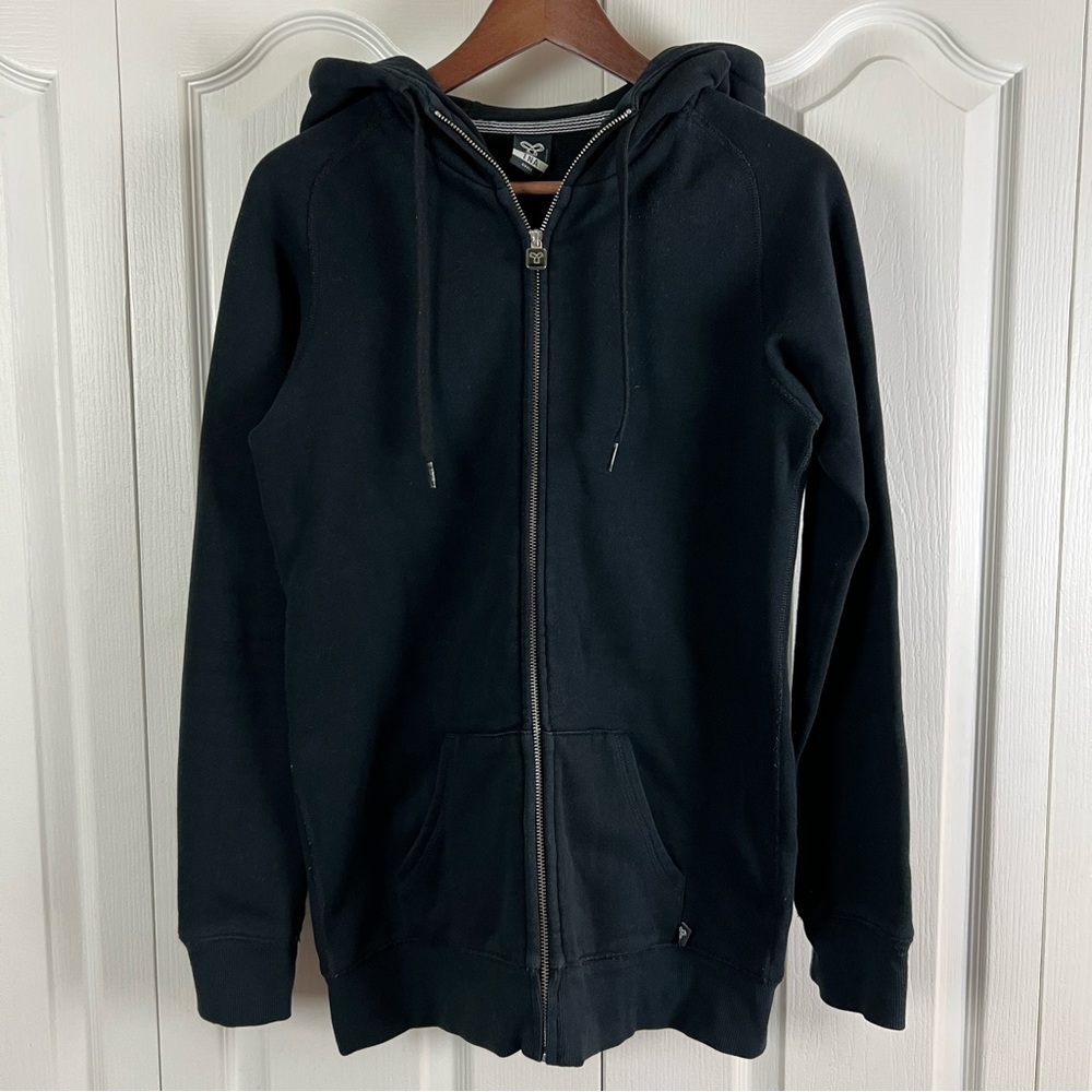 ARITZIA TNA Women's Long Zip Hoodie Black Small